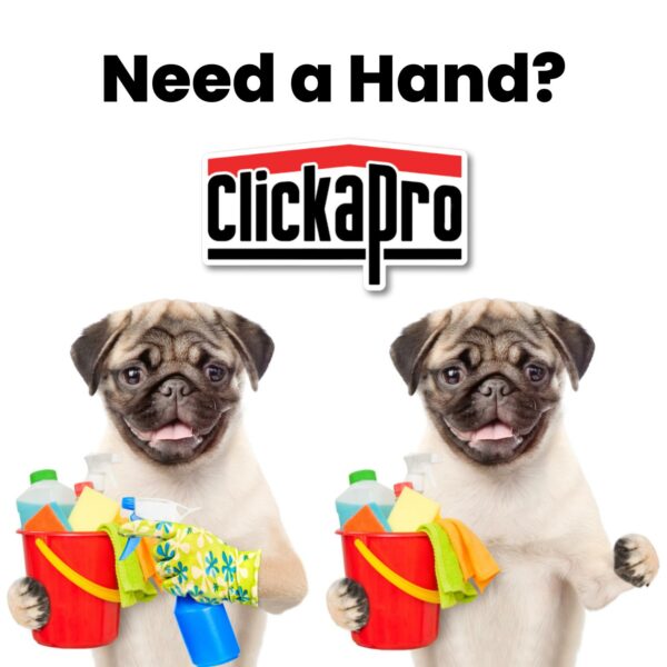 Dog Poop Removal Service - Dog Saying "Need a hand?"