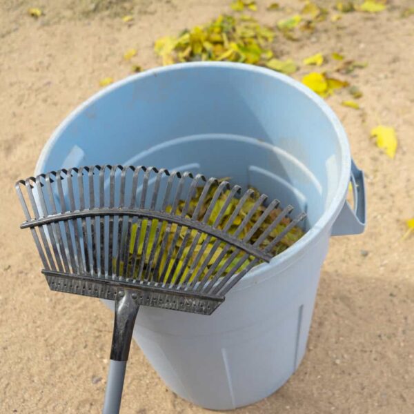 A Rake And A Trash Barrel In The Yard From Service Crews Hired At www.clickapro.com