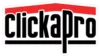 "Clickapro" in black letters with a black underline and red roof outline overhead - Clickapro Logo - Order a Contractor Inspection Online at www.clickapro.com