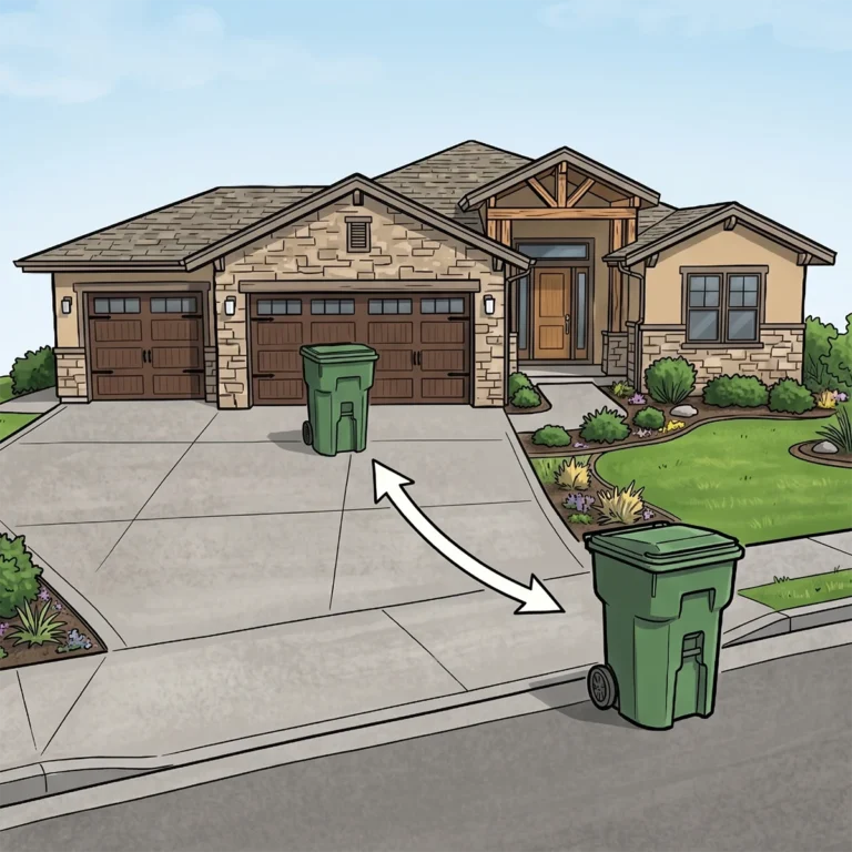 Clickapro Trash to Curb Service: Moving a trash bin from in front of the garage to the curb in Prescott, AZ